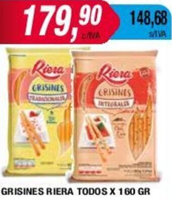 Maxiconsumo GRISINES RIERA TODOS X 160 GR oferta