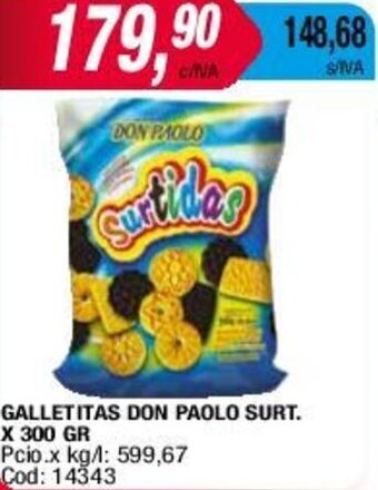 Maxiconsumo GALLETITAS DON PAOLO SURT. X 300 GR oferta