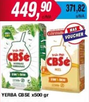 Maxiconsumo YERBA CBSE x500 gr oferta