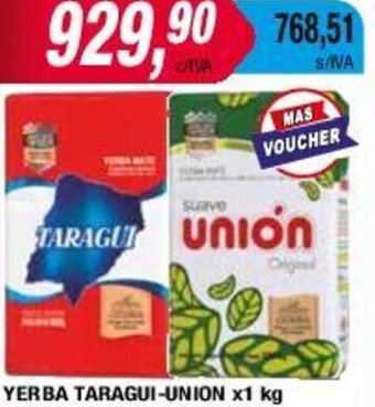 Maxiconsumo YERBA TARAGUI-UNION x1 kg oferta