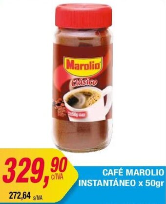 Maxiconsumo CAFÉ MAROLIO INSTANTÁNEO x 50gr oferta