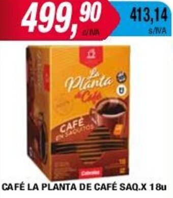 Maxiconsumo CAFÉ LA PLANTA DE CAFÉ SAQ.X 18u oferta