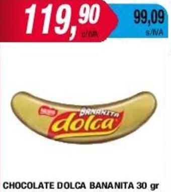 Maxiconsumo CHOCOLATE DOLCA BANANITA 30 gr oferta
