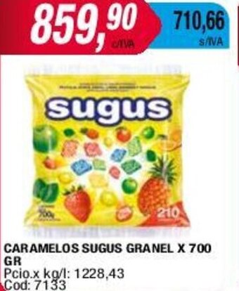 Maxiconsumo CARAMELOS SUGUS GRANEL X 700 GR oferta