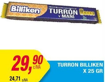 Maxiconsumo TURRON BILLIKEN X 25 GR oferta
