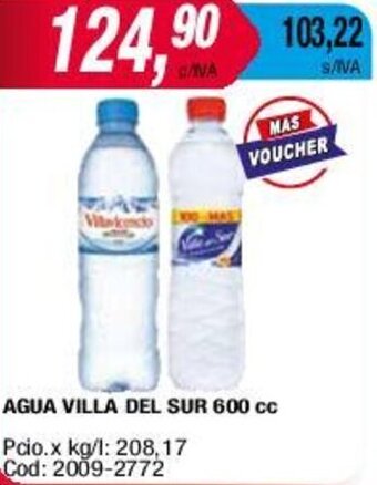 Maxiconsumo AGUA VILLA DEL SUR 600 cc oferta