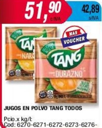 Maxiconsumo JUGOS EN POLVO TANG TODOS oferta