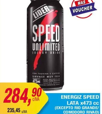 Maxiconsumo ENERGIZ SPEED LATA x473 cc oferta