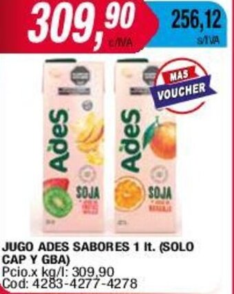 Maxiconsumo JUGO ADES SABORES 1 It. oferta