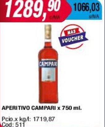 Maxiconsumo APERITIVO CAMPARI x 750 ml. oferta