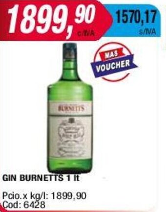 Maxiconsumo GIN BURNETTS 1 It oferta