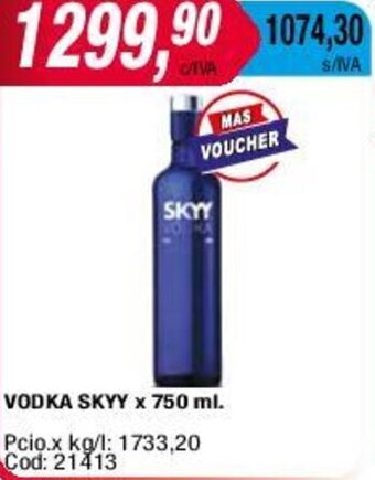 Maxiconsumo VODKA SKYY x 750 ml. oferta