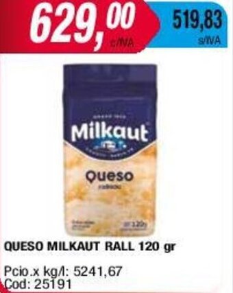 Maxiconsumo QUESO MILKAUT RALL 120 gr oferta