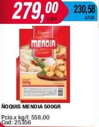 Maxiconsumo ÑOQUIS MENDIA 500GR oferta