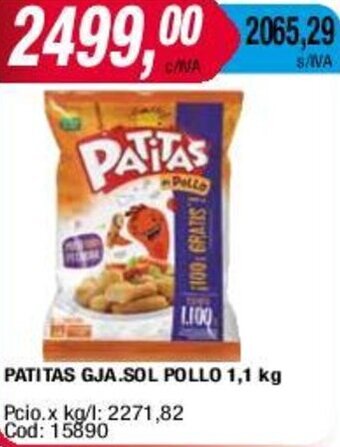 Maxiconsumo PATITAS GJA.SOL POLLO 1,1 kg oferta