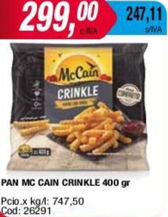 Maxiconsumo PAN MC CAIN CRINKLE 400 gr oferta