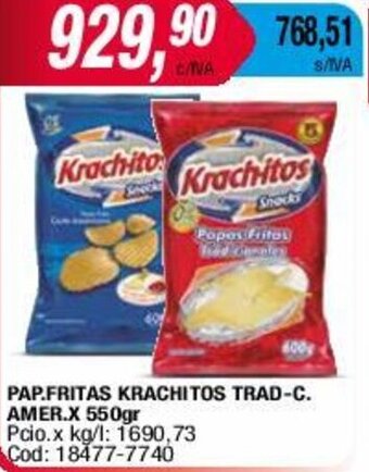 Maxiconsumo PAP.FRITAS KRACHITOS TRAD-C. AMER.X 550gr oferta
