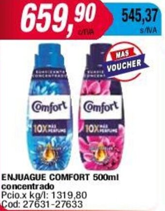 Maxiconsumo ENJUAGUE COMFORT 500ml concentrado oferta