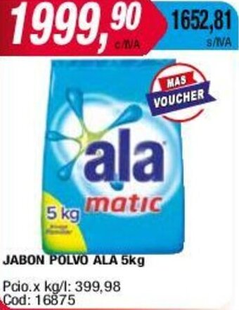 Maxiconsumo JABON POLVO ALA 5kg oferta