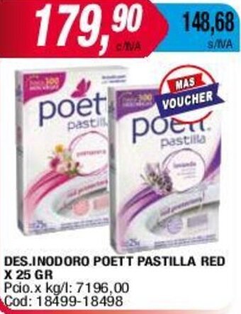 Maxiconsumo DES.INODORO POETT PASTILLA RED X 25 GR oferta