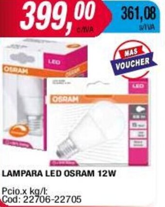 Maxiconsumo LAMPARA LED OSRAM 12W oferta