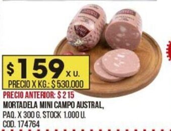 Coto Mortadela Mini Campo Austral, Paq. x 300g oferta