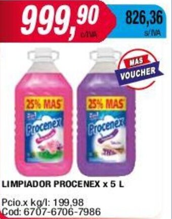 Maxiconsumo LIMPIADOR PROCENEX X 5 L oferta