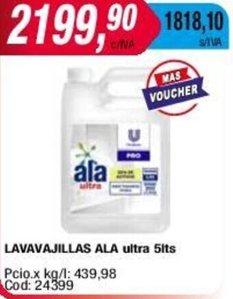 Maxiconsumo LAVAVAJILLAS ALA ultra 5lts oferta