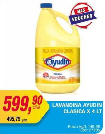 Maxiconsumo LAVANDINA AYUDIN CLASICA X 4 LT oferta