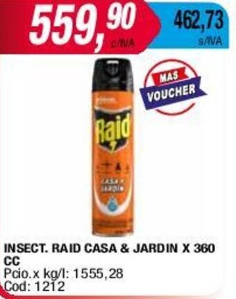 Maxiconsumo INSECT. RAID CASA & JARDIN X 360 CC oferta