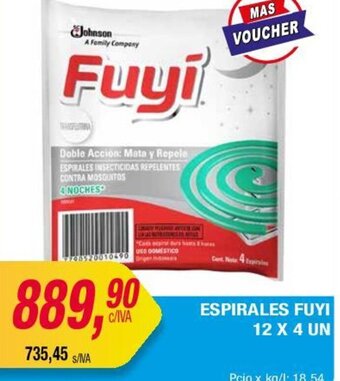 Maxiconsumo ESPIRALES FUYI 12 X 4 UN oferta