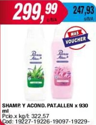 Maxiconsumo SHAMP. Y ACOND. PAT.ALLEN x 930 ml oferta