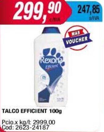 Maxiconsumo TALCO EFFICIENT 100g oferta