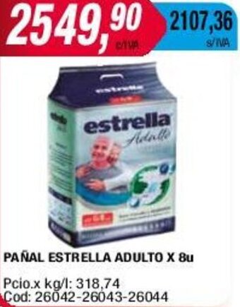 Maxiconsumo PAÑAL ESTRELLA ADULTO X 8u oferta