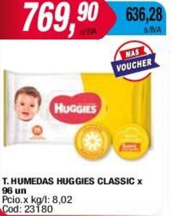 Maxiconsumo T. HUMEDAS HUGGIES CLASSIC x 96 un oferta