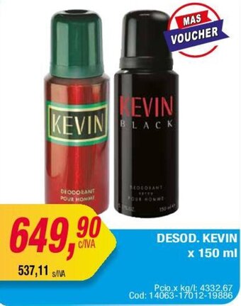 Maxiconsumo DESOD. KEVIN x 150 ml oferta