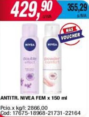 Maxiconsumo ANTITR. NIVEA FEM x 150 ml oferta