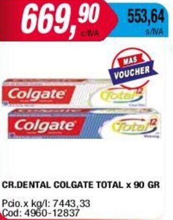 Maxiconsumo CR.DENTAL COLGATE TOTAL x 90 GR oferta