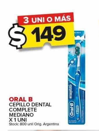 Carrefour Maxi Cepillo dental oral-b complete mediano x 1uni oferta
