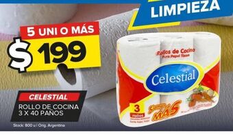 Carrefour Maxi Rollo de cocina celestial 3 x 40 paños oferta