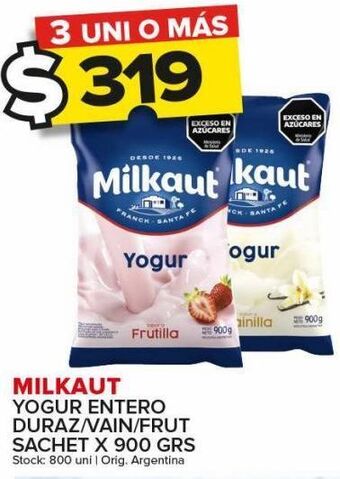 Carrefour Maxi Yogur entero milkaut x 900g oferta
