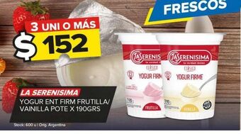 Carrefour Maxi Yogur la serenísima x 190g oferta