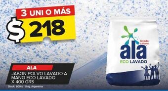 Carrefour Maxi Jabón polvo ala lavado a mano eco lavado x 400g oferta
