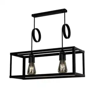 Pinturerías Rex Lámpara colgante spotsline cubo aplique doble e27 negro oferta