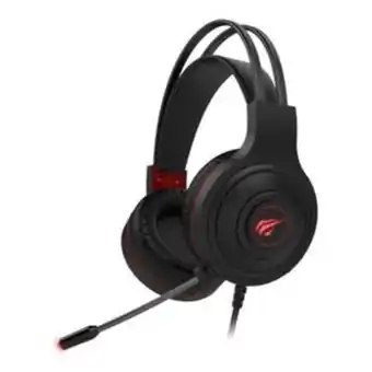 Frávega Auriculares gaming c/ microfono led pc usb + 3.5 headset color negro oferta
