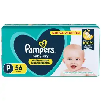 Coto Pañal baby-dry hipoalergénico t:p pampers 56 uni oferta