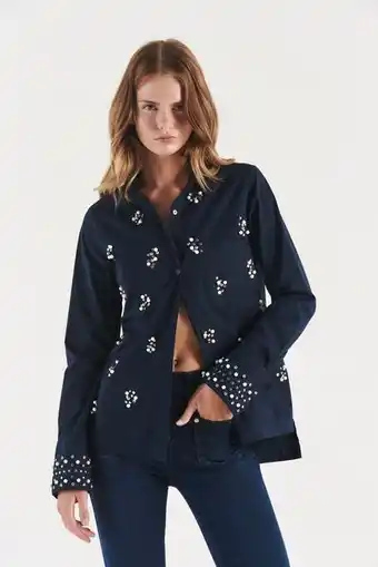 Vesna Camisa eleanor azul oferta