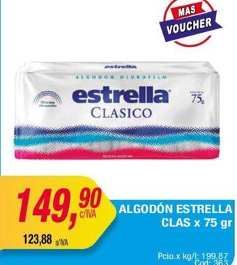 Maxiconsumo ALGODÓN ESTRELLA CLAS x 75 gr oferta