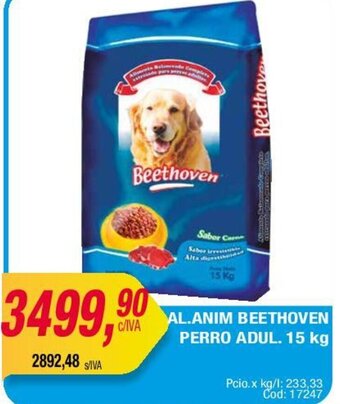 Maxiconsumo AL.ANIM BEETHOVEN PERRO ADUL. 15 kg oferta