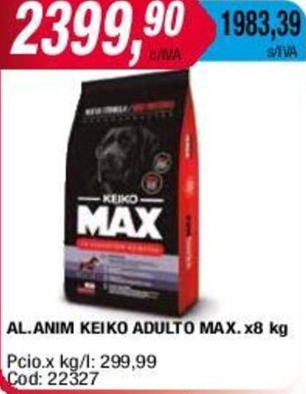 Maxiconsumo AL.ANIM KEIKO ADULTO MAX. x8 kg oferta